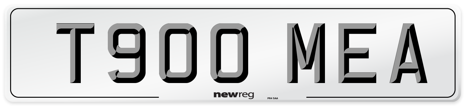T900 MEA Number Plate from New Reg
